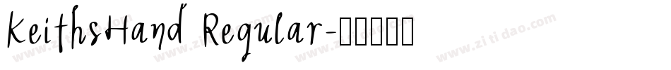 KeithsHand Regular字体转换